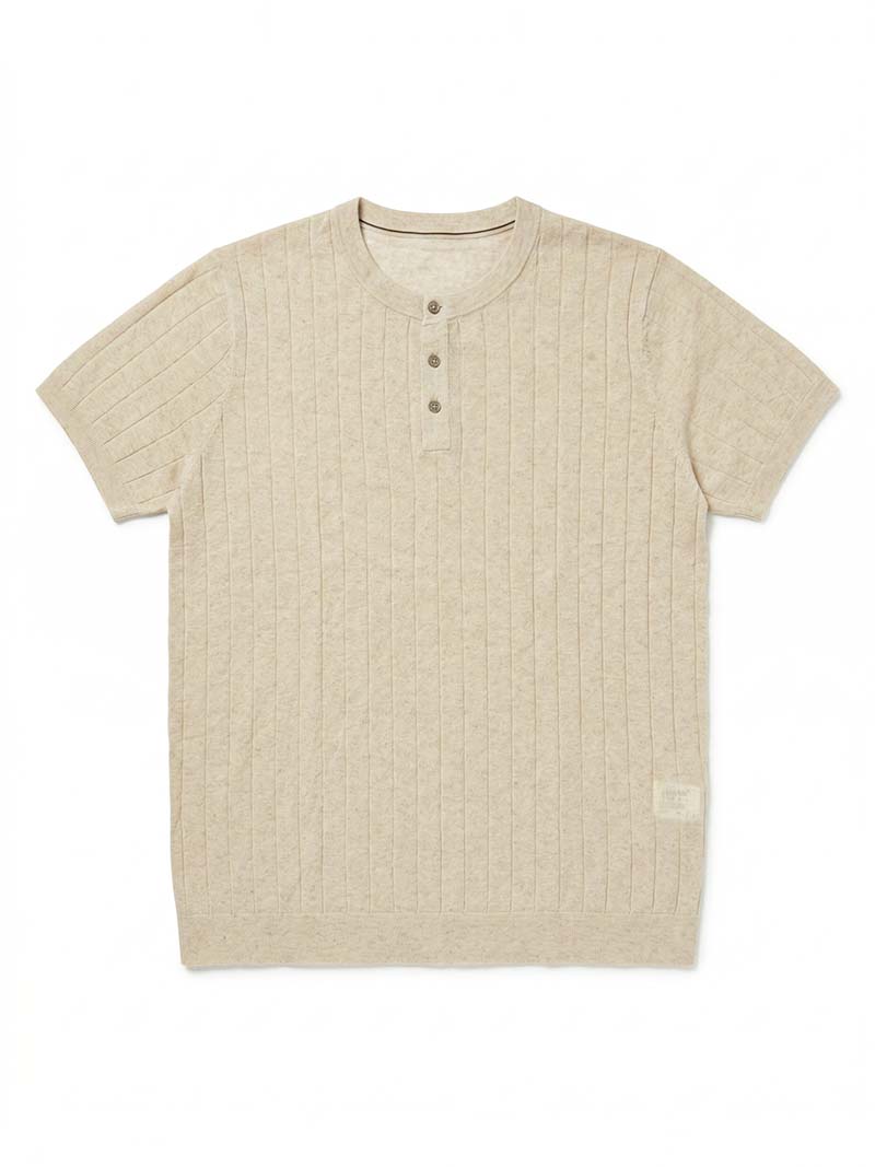 Beige Knit Crew Neck