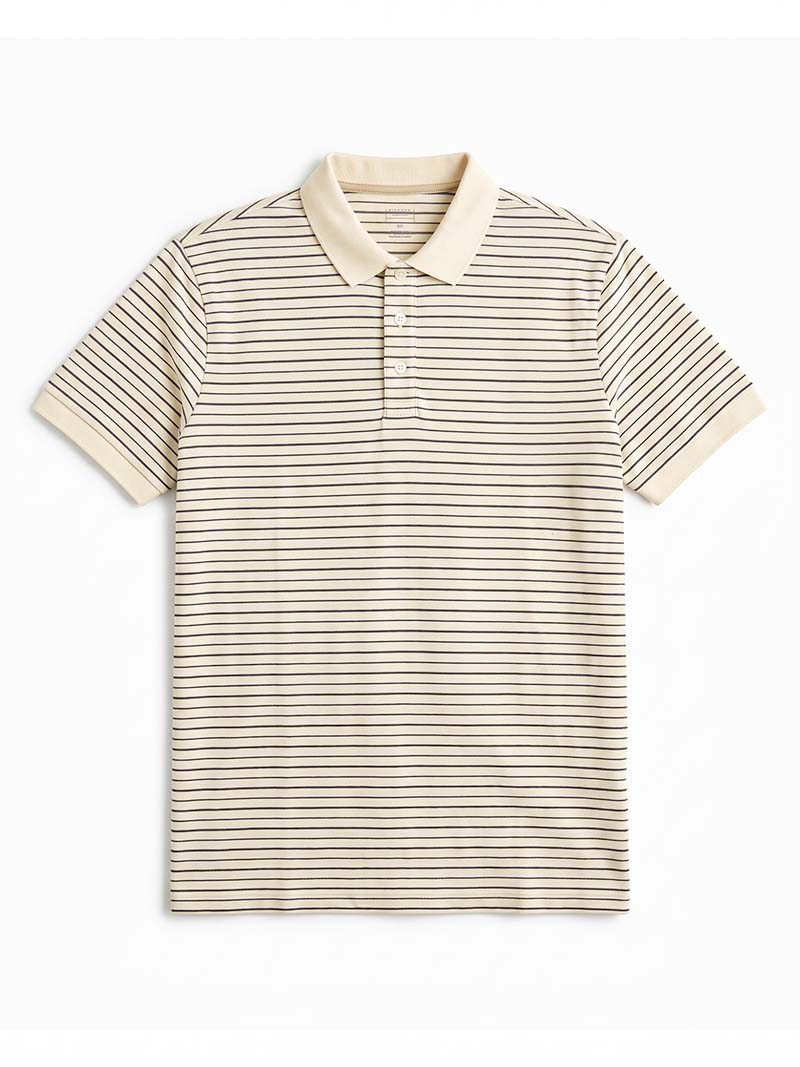 Pika Striped Cotton Polo